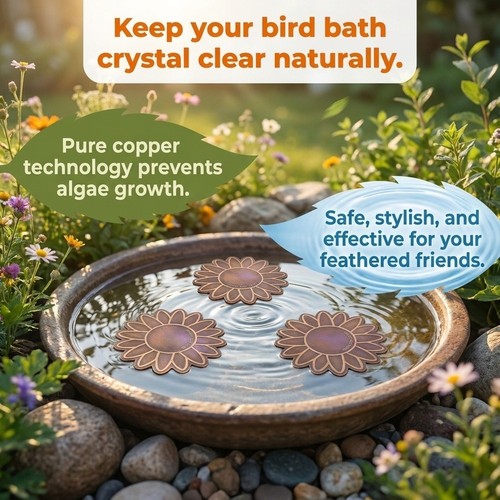 Copper bird bath cleaner - copper, for