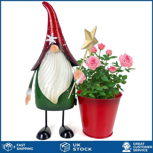 Festive metal gnome garden - festive,