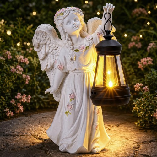 Solar angel statue outdoor - solar,