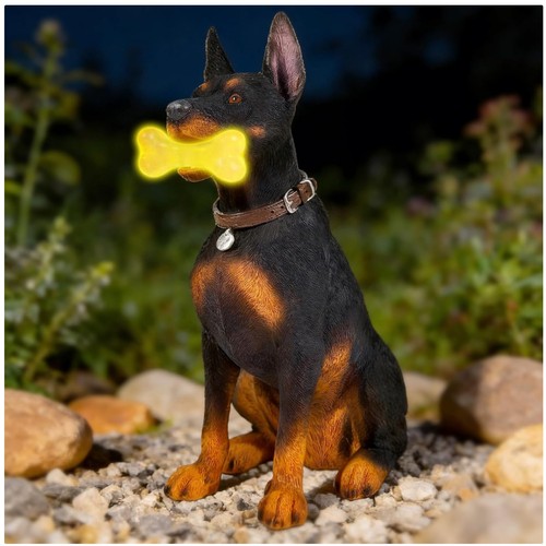 Doberman solar dog garden - doberman,