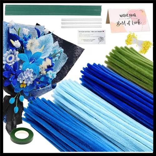 216 pcs blue pipe cleaners - pcs, set